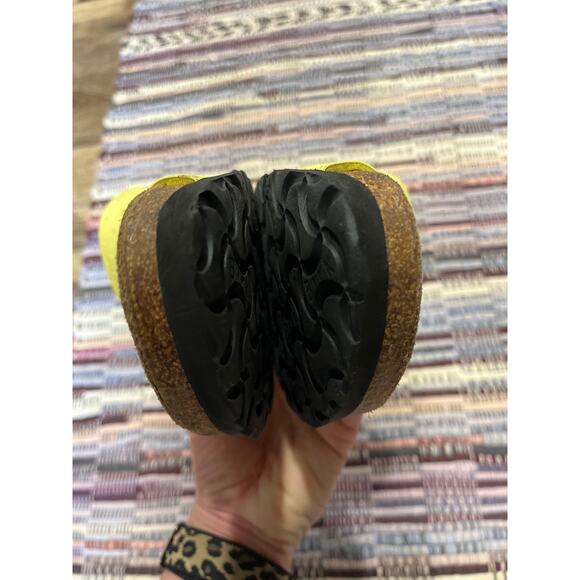 Birkenstock Birki's Yellow Green Perforated Sandals - 7/ 7.5 38EU - Picture 5 of 9